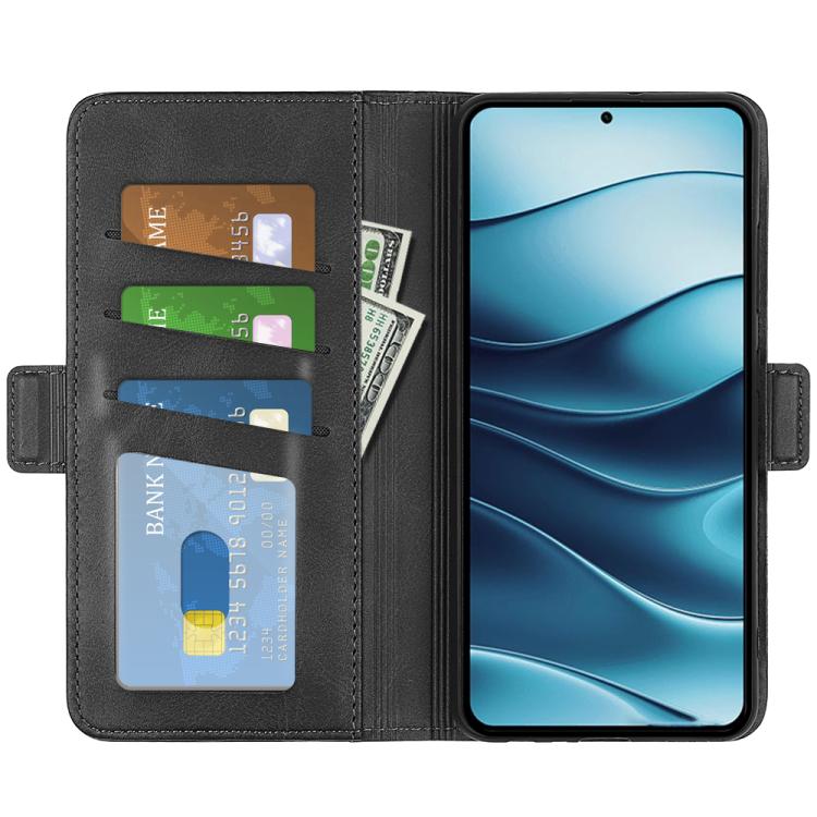 For Xiaomi Redmi Note 14 5G Dual-side Magnetic Buckle Horizontal Flip Leather Phone Case