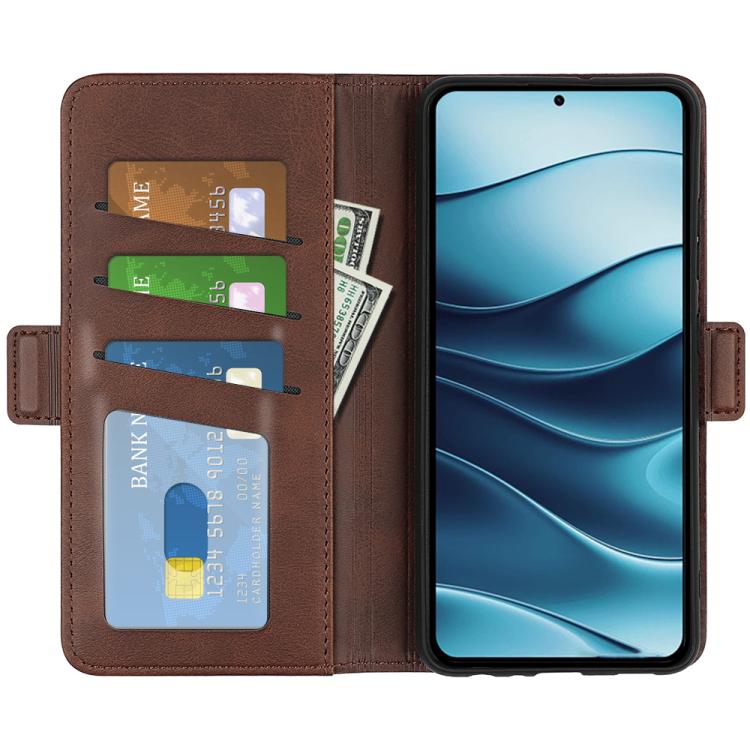 For Xiaomi Redmi Note 14 5G Dual-side Magnetic Buckle Horizontal Flip Leather Phone Case