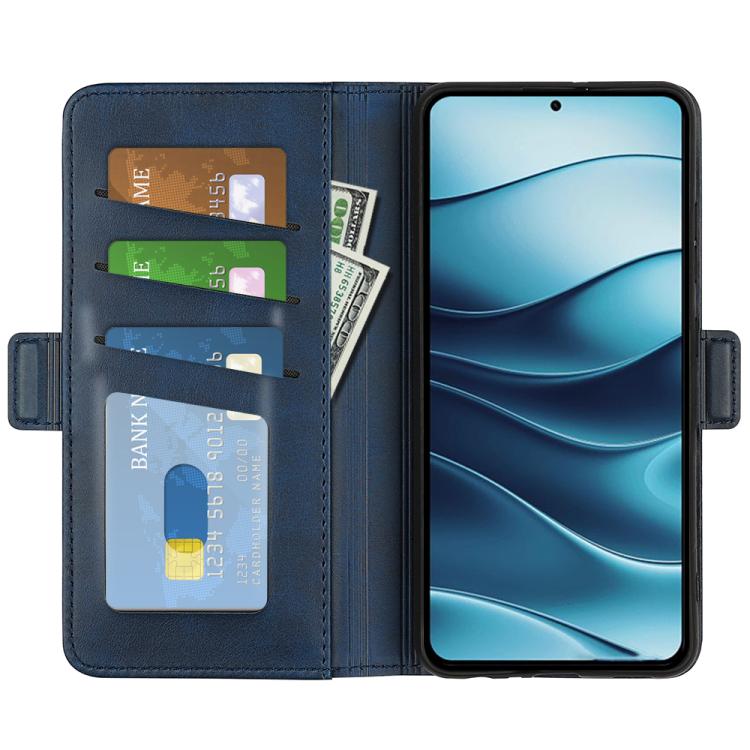 For Xiaomi Redmi Note 14 5G Dual-side Magnetic Buckle Horizontal Flip Leather Phone Case