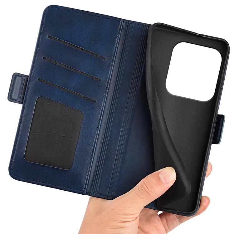 For Xiaomi Redmi Note 14 5G Dual-side Magnetic Buckle Horizontal Flip Leather Phone Case