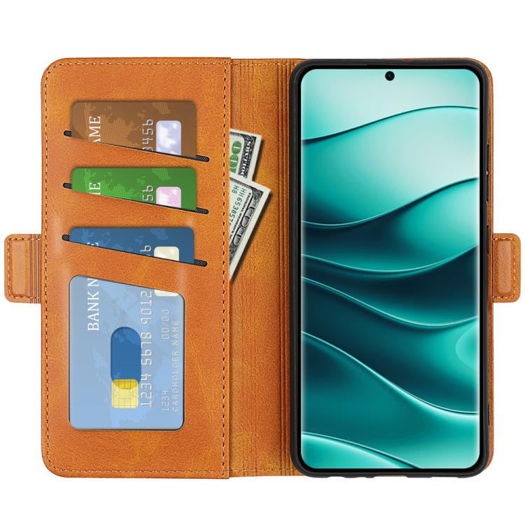 For Xiaomi Redmi Note 14 Pro+ Dual-side Magnetic Buckle Horizontal Flip Leather Phone Case