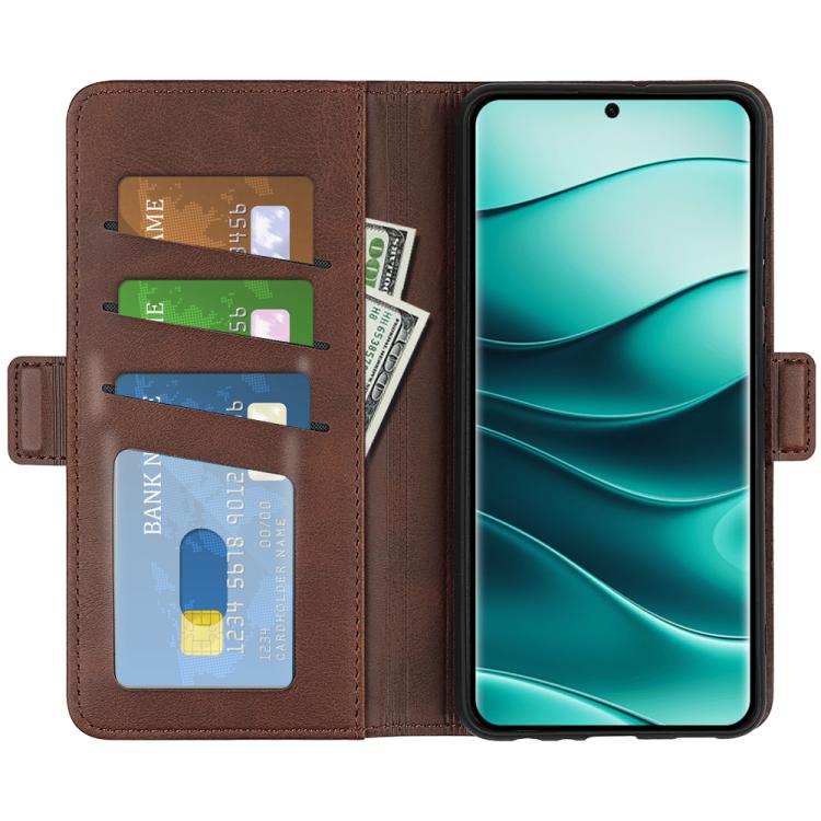 For Xiaomi Redmi Note 14 Pro+ Dual-side Magnetic Buckle Horizontal Flip Leather Phone Case