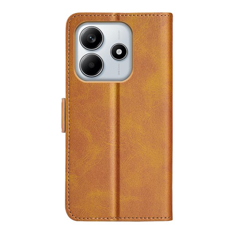 For Redmi Note 14 4G 163.25mm Dual-side Magnetic Buckle Horizontal Flip Leather Phone Case