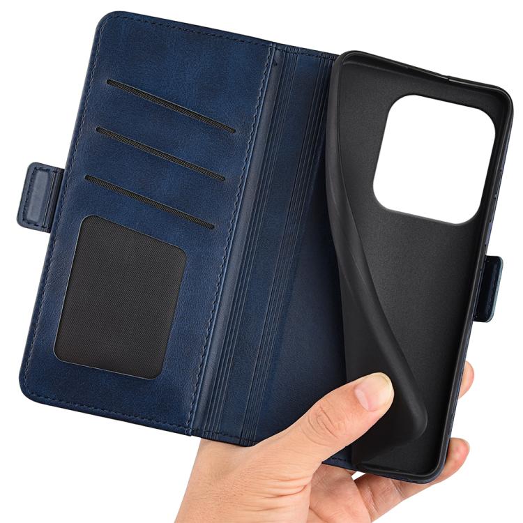 For Redmi Note 14 4G 163.25mm Dual-side Magnetic Buckle Horizontal Flip Leather Phone Case