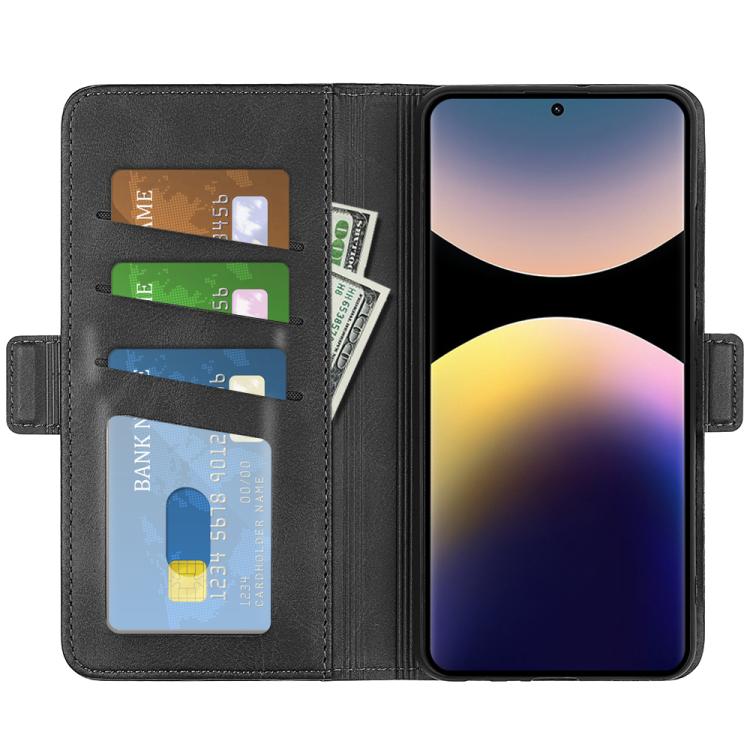 For Redmi Note 14 Pro 4G Dual-side Magnetic Buckle Horizontal Flip Leather Phone Case