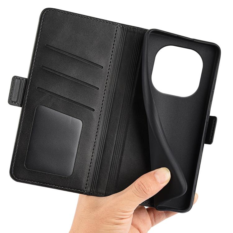 For Redmi Note 14 Pro 4G Dual-side Magnetic Buckle Horizontal Flip Leather Phone Case
