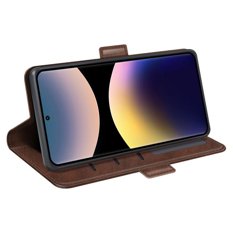 For Redmi Note 14 Pro 4G Dual-side Magnetic Buckle Horizontal Flip Leather Phone Case
