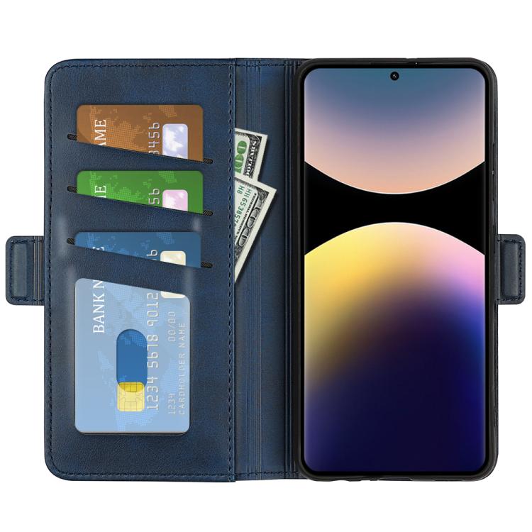 For Redmi Note 14 Pro 4G Dual-side Magnetic Buckle Horizontal Flip Leather Phone Case