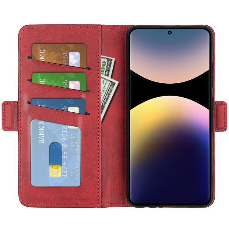 For Redmi Note 14 Pro 4G Dual-side Magnetic Buckle Horizontal Flip Leather Phone Case