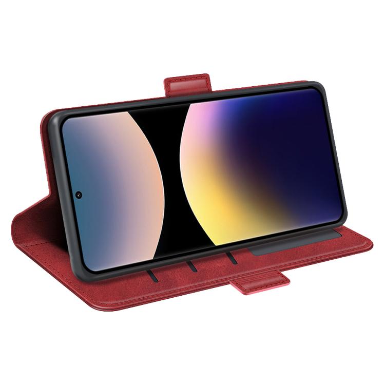 For Redmi Note 14 Pro 4G Dual-side Magnetic Buckle Horizontal Flip Leather Phone Case