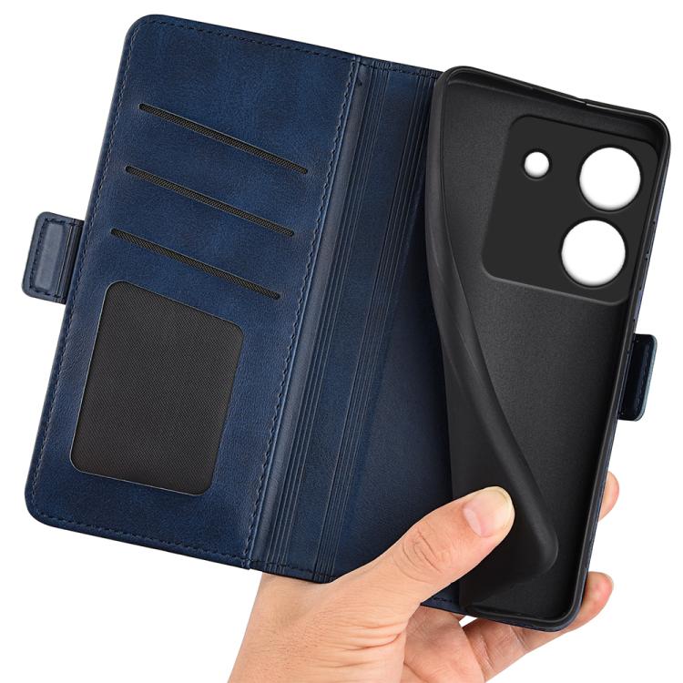 For Xiaomi Poco M7 Pro 5G Dual-side Magnetic Buckle Horizontal Flip Leather Phone Case
