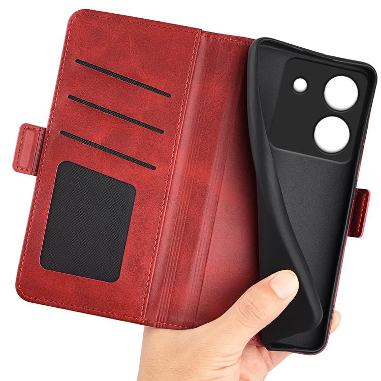 For Xiaomi Poco M7 Pro 5G Dual-side Magnetic Buckle Horizontal Flip Leather Phone Case