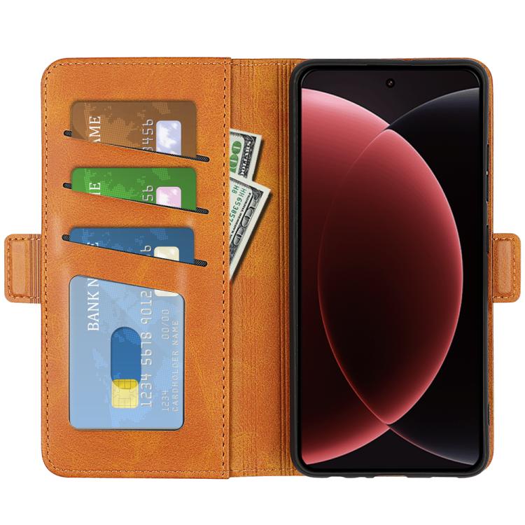 For Xiaomi 15 Ultra Dual-side Magnetic Buckle Horizontal Flip Leather Phone Case