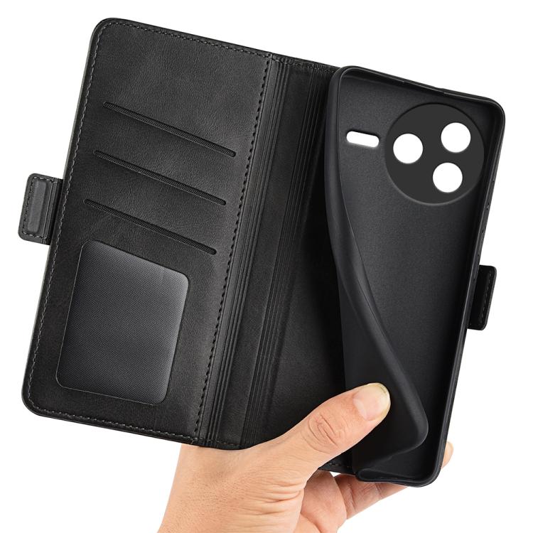 For Redmi K80 / Poco F7 Pro Dual-side Magnetic Buckle Horizontal Flip Leather Phone Case