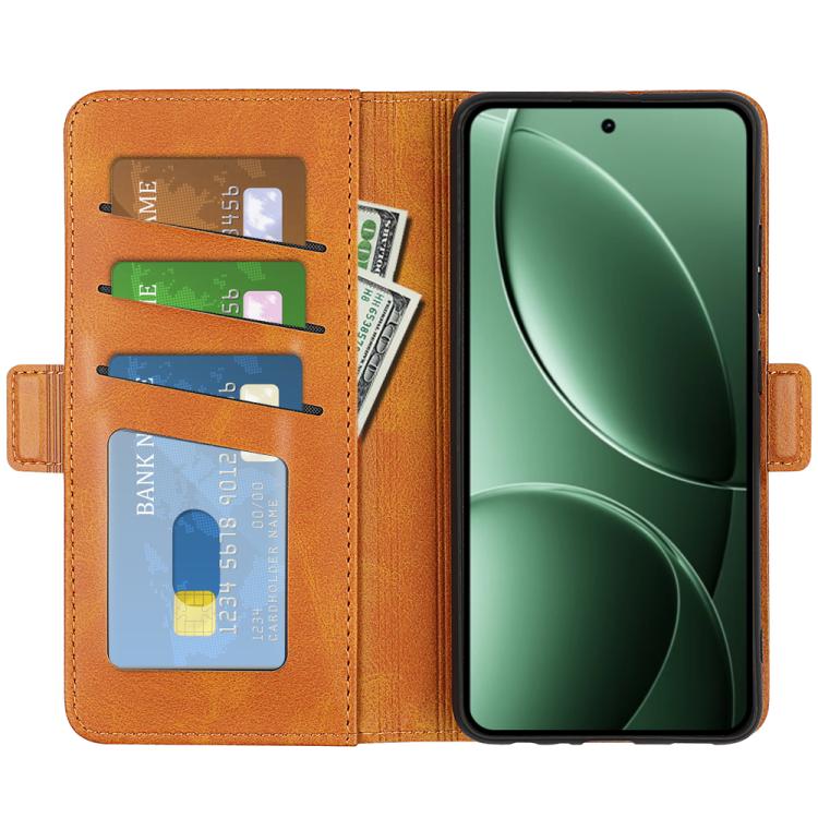For Redmi K80 / Poco F7 Pro Dual-side Magnetic Buckle Horizontal Flip Leather Phone Case