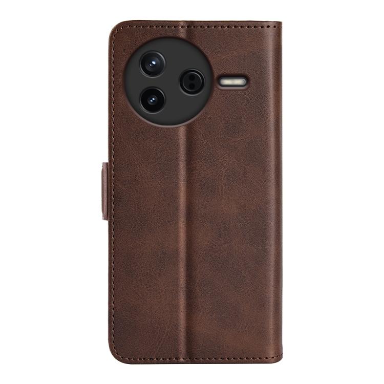 For Redmi K80 / Poco F7 Pro Dual-side Magnetic Buckle Horizontal Flip Leather Phone Case
