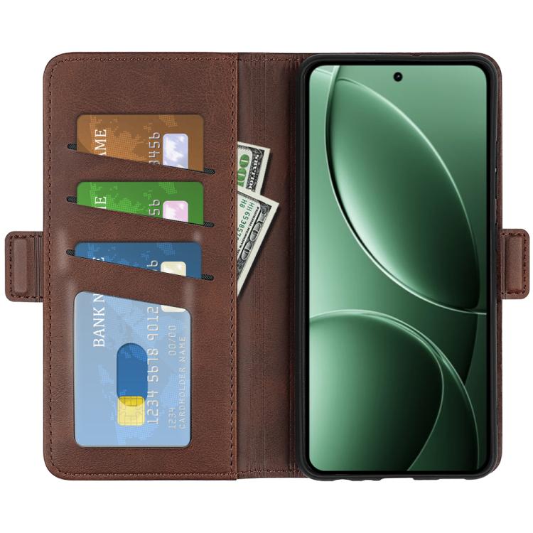 For Redmi K80 / Poco F7 Pro Dual-side Magnetic Buckle Horizontal Flip Leather Phone Case