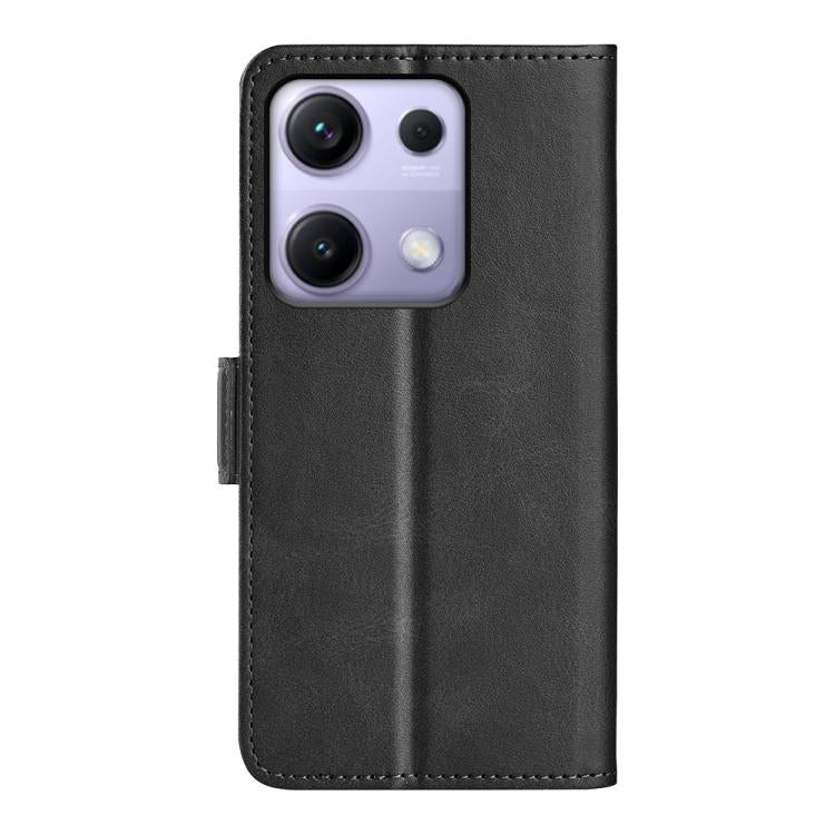 For Redmi Note 14S 4G Dual-side Magnetic Buckle Horizontal Flip Leather Phone Case