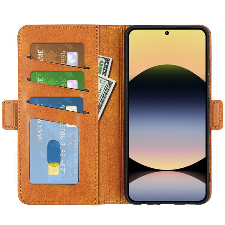For Redmi Note 14S 4G Dual-side Magnetic Buckle Horizontal Flip Leather Phone Case