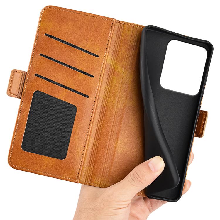 For Redmi Note 14S 4G Dual-side Magnetic Buckle Horizontal Flip Leather Phone Case
