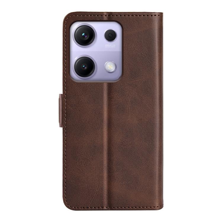 For Redmi Note 14S 4G Dual-side Magnetic Buckle Horizontal Flip Leather Phone Case