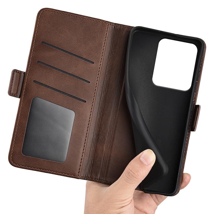 For Redmi Note 14S 4G Dual-side Magnetic Buckle Horizontal Flip Leather Phone Case