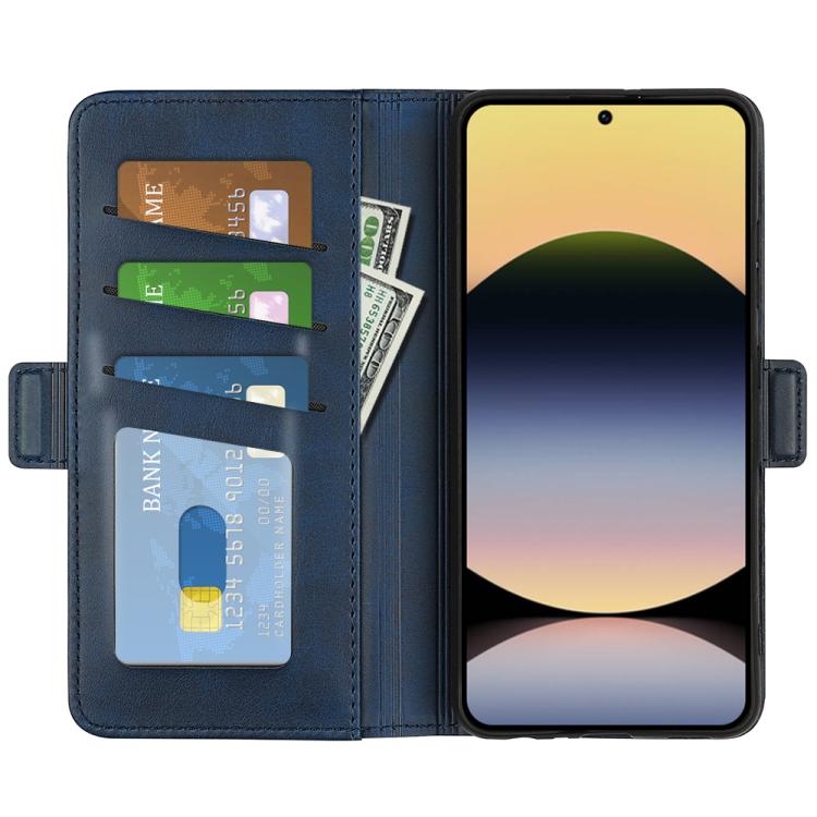 For Redmi Note 14S 4G Dual-side Magnetic Buckle Horizontal Flip Leather Phone Case