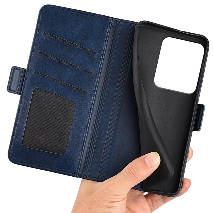 For Redmi Note 14S 4G Dual-side Magnetic Buckle Horizontal Flip Leather Phone Case