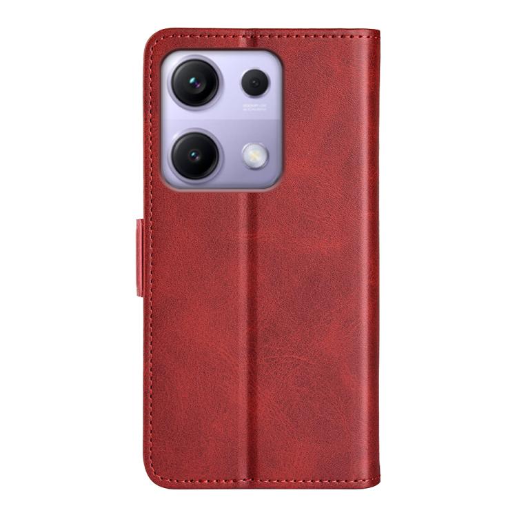 For Redmi Note 14S 4G Dual-side Magnetic Buckle Horizontal Flip Leather Phone Case