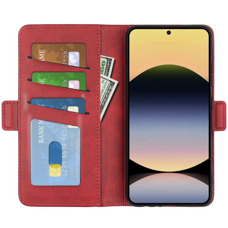 For Redmi Note 14S 4G Dual-side Magnetic Buckle Horizontal Flip Leather Phone Case