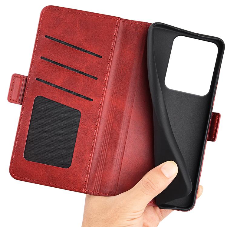 For Redmi Note 14S 4G Dual-side Magnetic Buckle Horizontal Flip Leather Phone Case