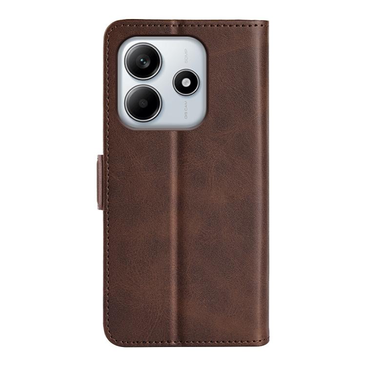 For Redmi Note 14 4G 164.84mm Dual-side Magnetic Buckle Horizontal Flip Leather Phone Case