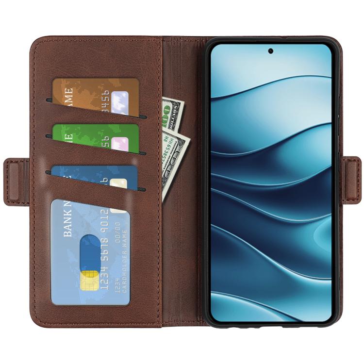 For Redmi Note 14 4G 164.84mm Dual-side Magnetic Buckle Horizontal Flip Leather Phone Case