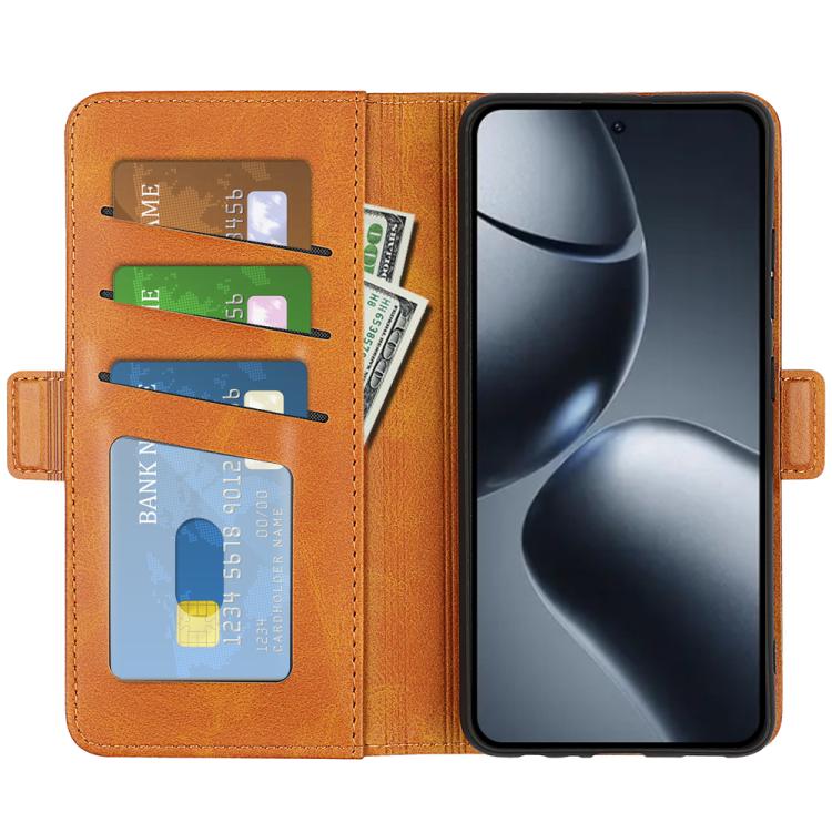 For Xiaomi 15T Dual-side Magnetic Buckle Horizontal Flip Leather Phone Case