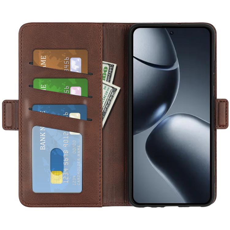 For Xiaomi 15T Dual-side Magnetic Buckle Horizontal Flip Leather Phone Case