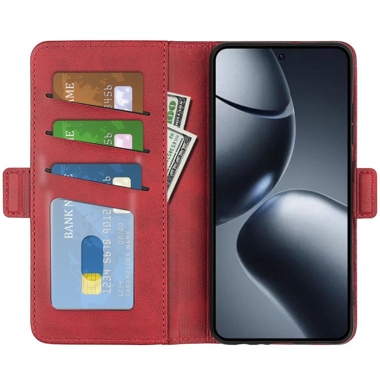 For Xiaomi 15T Dual-side Magnetic Buckle Horizontal Flip Leather Phone Case