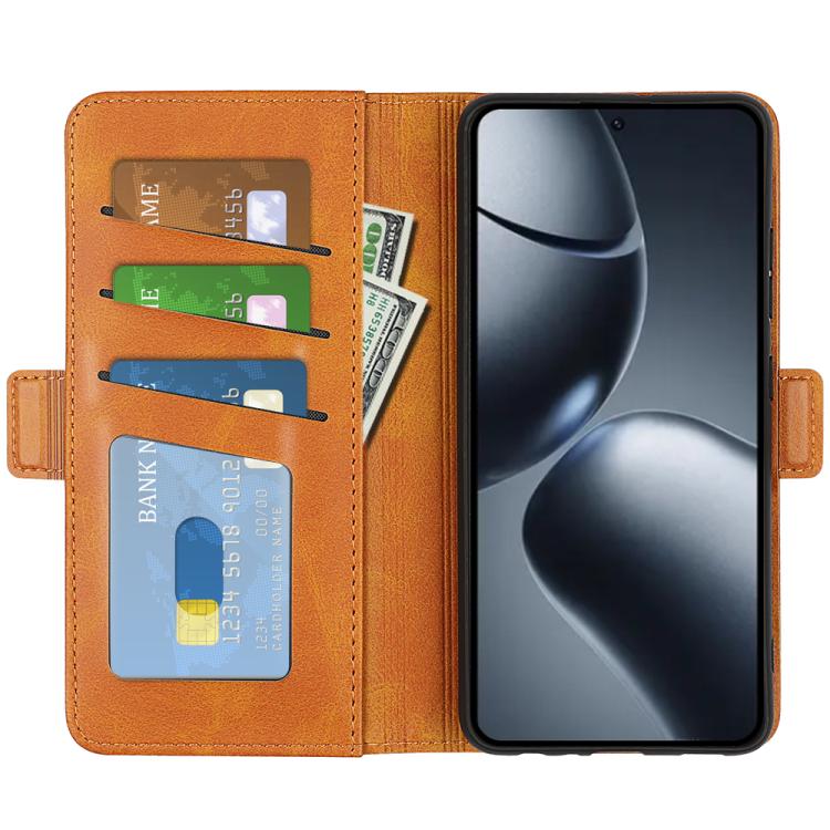 For Xiaomi 15T Pro Dual-side Magnetic Buckle Horizontal Flip Leather Phone Case