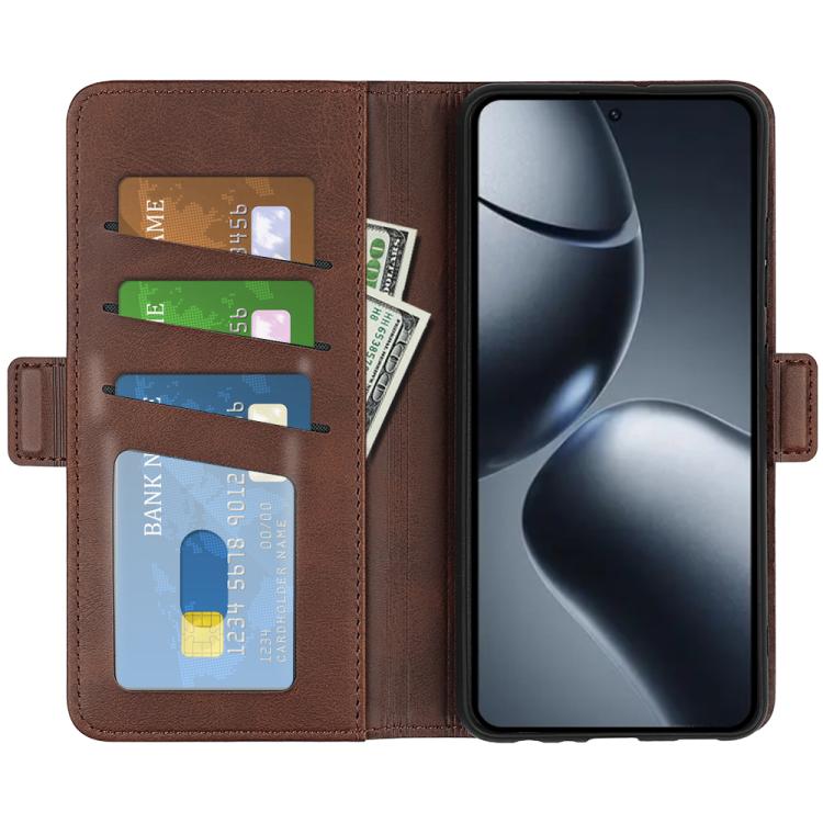 For Xiaomi 15T Pro Dual-side Magnetic Buckle Horizontal Flip Leather Phone Case