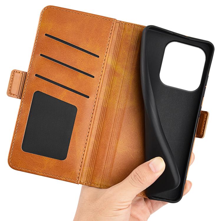 For Xiaomi 17 Dual-side Magnetic Buckle Horizontal Flip Leather Phone Case