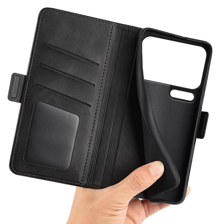For Xiaomi 17 Pro Dual-side Magnetic Buckle Horizontal Flip Leather Phone Case