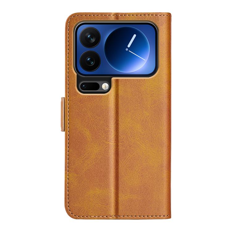 For Xiaomi 17 Pro Dual-side Magnetic Buckle Horizontal Flip Leather Phone Case