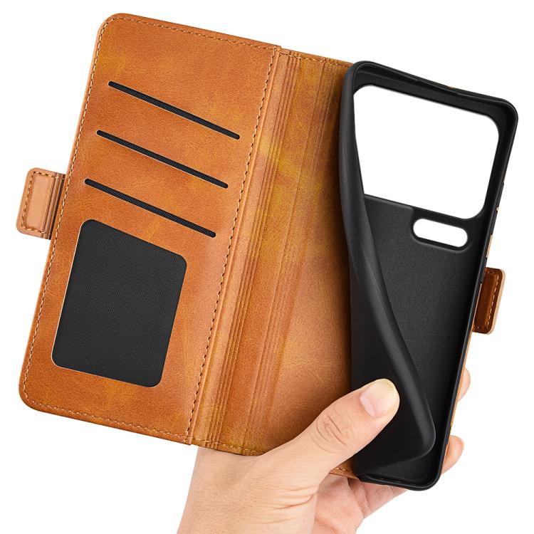 For Xiaomi 17 Pro Dual-side Magnetic Buckle Horizontal Flip Leather Phone Case