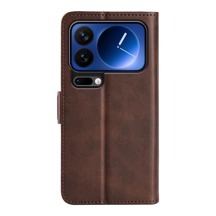 For Xiaomi 17 Pro Dual-side Magnetic Buckle Horizontal Flip Leather Phone Case