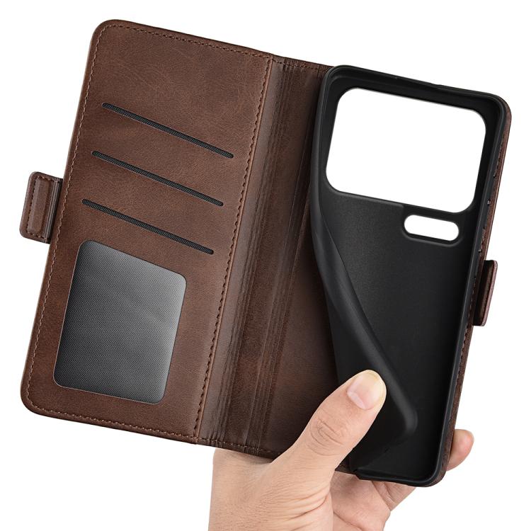 For Xiaomi 17 Pro Dual-side Magnetic Buckle Horizontal Flip Leather Phone Case