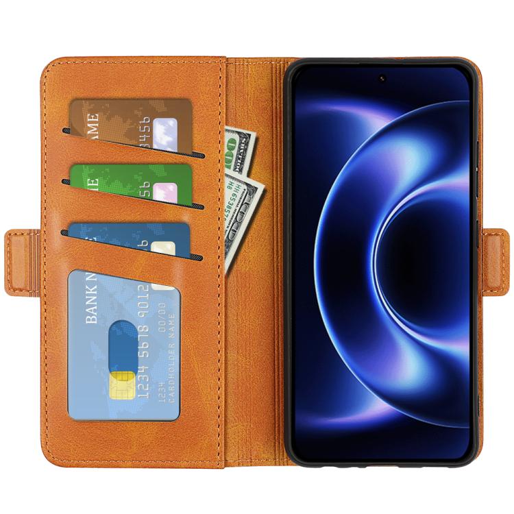 For Xiaomi 17 Ultra Dual-side Magnetic Buckle Horizontal Flip Leather Phone Case