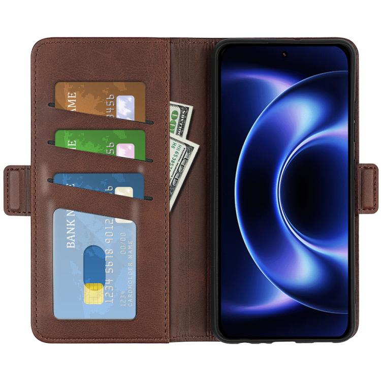 For Xiaomi 17 Ultra Dual-side Magnetic Buckle Horizontal Flip Leather Phone Case