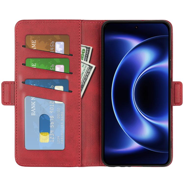 For Xiaomi 17 Ultra Dual-side Magnetic Buckle Horizontal Flip Leather Phone Case