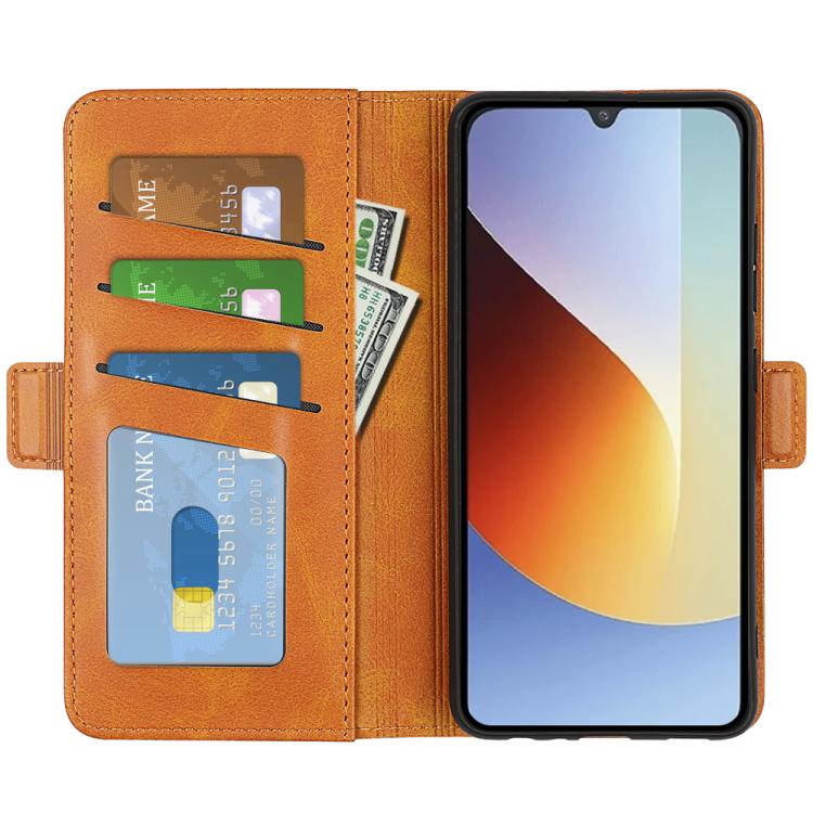 For Redmi A7 Pro 171mm / Poco C85x 5G Dual-side Magnetic Buckle Horizontal Flip Leather Phone Case