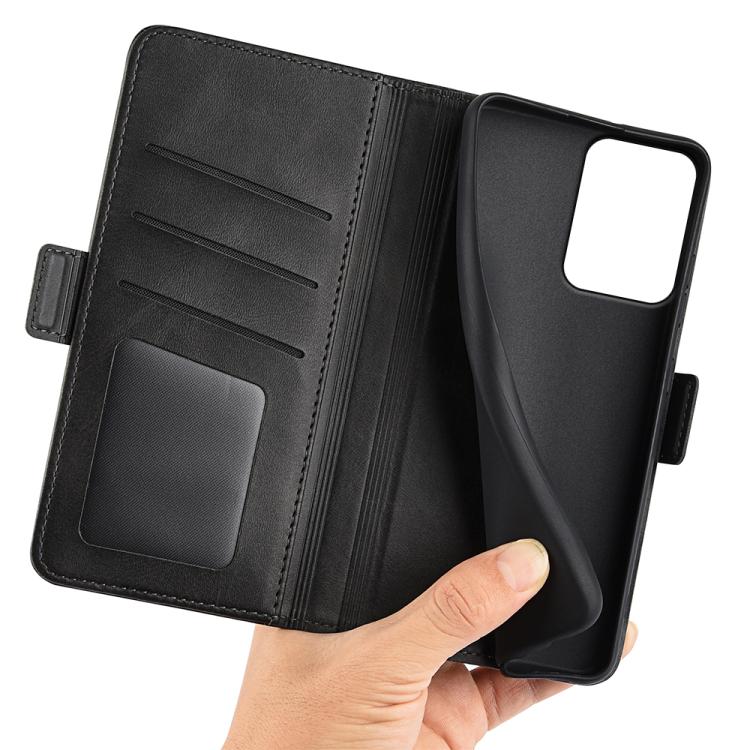 For Redmi 15a 5G Dual-side Magnetic Buckle Horizontal Flip Leather Phone Case