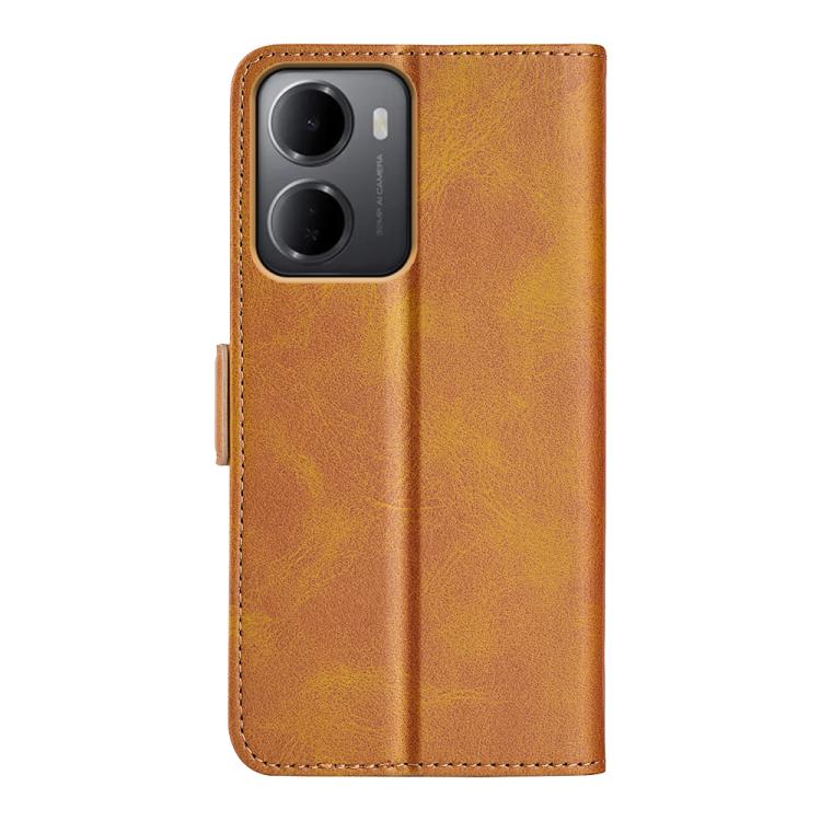 For Redmi 15a 5G Dual-side Magnetic Buckle Horizontal Flip Leather Phone Case